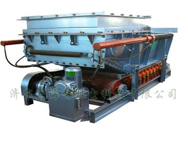 它將帶式（甲帶）給料機(jī)的手動檢修閘門改為電動、液動或氣動控制閥門，增大了閘門推力